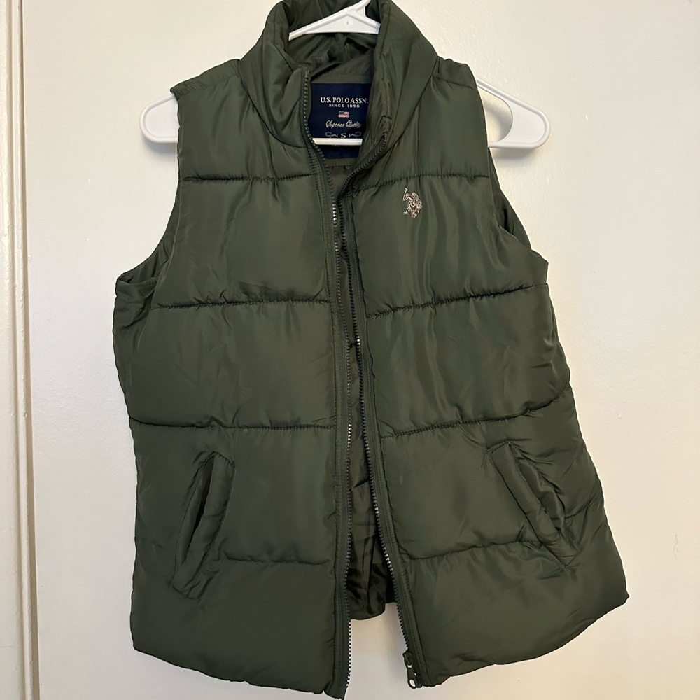US polo assn olive green vest